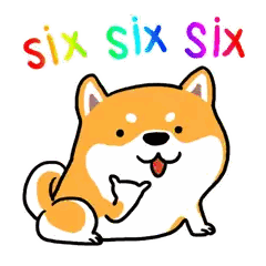 Shiba Inu Dog Six Six Six Sticker