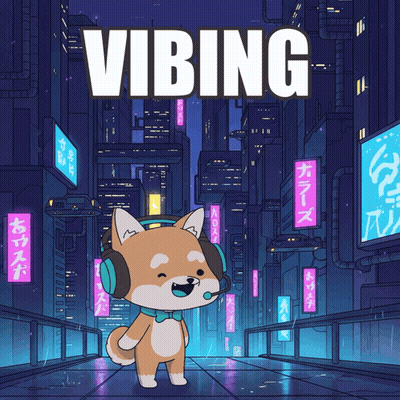 Shiba Inu With Headphones And Microphone GIF