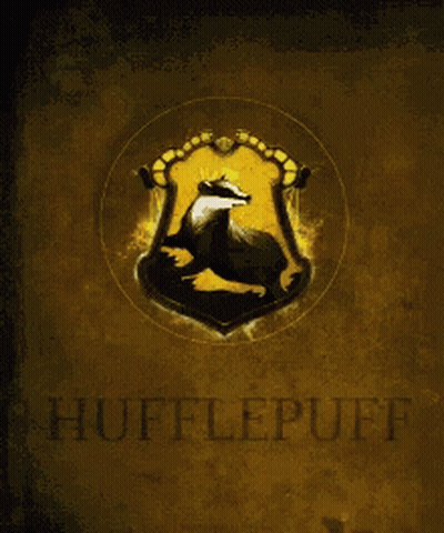 Shield With Badger And Hufflepuff GIF