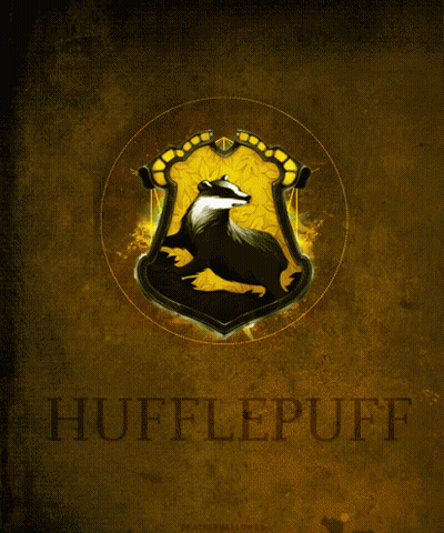 Shield With Badger And Hufflepuff GIF