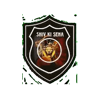 Shield With Lion And Shiva Ki Sena Sticker