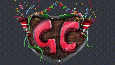 Shield With Pink Letter G GIF