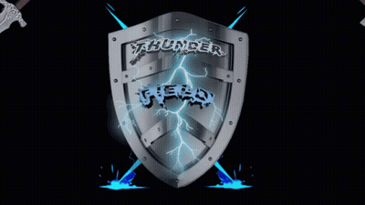 Shield With Two Swords and Word Thunder