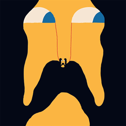 Shifty Eyes Beard Loop GIF