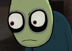 Shifty Eyes Scared Salad Fingers GIF