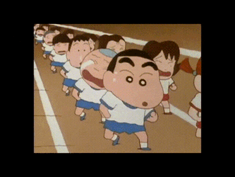 Shin-Chan Marching GIF