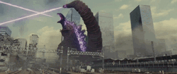 Shin Godzilla Wreaking Havoc In City GIF