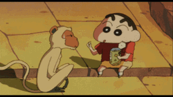 Shinchan Crying Monkey Stealing