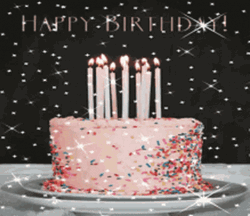Shining Cake Happy Birthday GIF