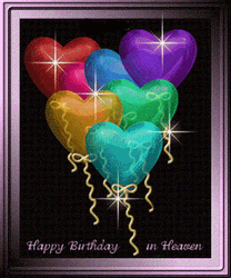 Shining Colorful Balloons Happy Heavenly Birthday GIF