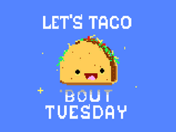 Shining Taco Tuesday Blue Background GIF