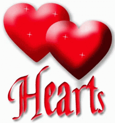 Shining Two Red Animated Hearts GIF
