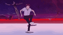 Shinji Ikari Dancing No Face Skipping Evangelion  GIF
