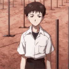 Shinji Ikari Evangelion Calm Face Realization GIF