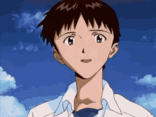Shinji Ikari Evangelion Happy Thank You Smiling
