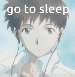 Shinji Ikari Go To Sleep GIF