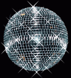 Shinning Silver Disco Ball GIF