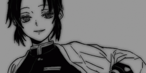 Shinobu Anime Manga Black & White GIF