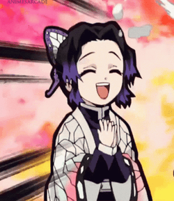 Shinobu Kocho Closed Eyes Laughing GIF