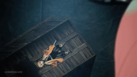 Shinobu Kocho Falling Down On Zenitsu GIF