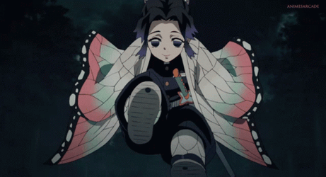 Shinobu Kocho Fighting & Kicking GIF