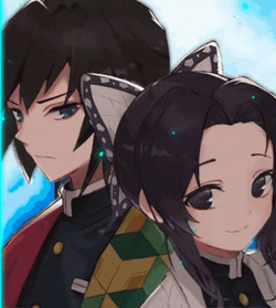 Shinobu Kocho & Giyu Tomioka Sweet Anime GIF