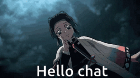 Shinobu Kocho Hello Chat GIF
