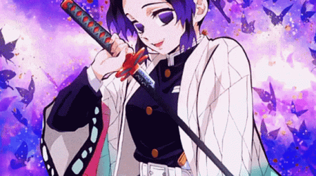 Shinobu Kocho Holding Katana GIF