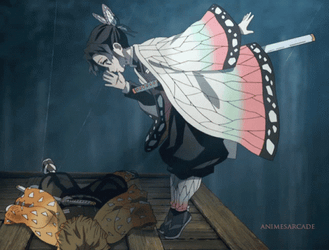 Shinobu Kocho Saying Yoo-Hoo To Zenitsu GIF