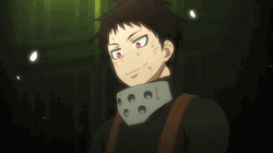 Shinra Kusakabe Intense Gaze Fire Force GIF