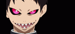 Shinra Kusakabe Sinister Smirk GIF