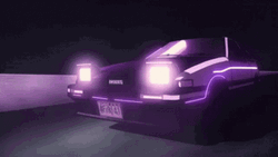 Shiny Purple Anime Car Tokyo GIF