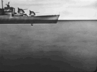 Ship Detecting A Submarine Passing By GIF