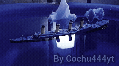 Ship Model In Water By Cochu444yt GIF