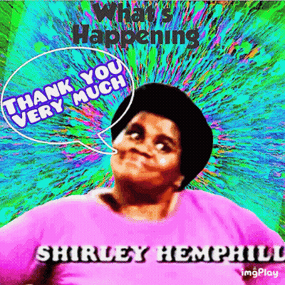 Shirley Hemphill Cartoon Saying Thank You Very Much GIF