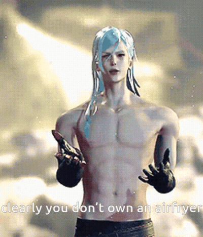 Shirtless Anime Character You Don't Own Air Fryer GIF
