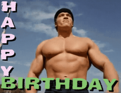 Shirtless Arnold Schwarzenegger Happy Birthday GIF