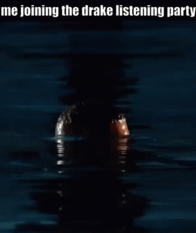 Shirtless Bearded Man In Water Saying Me Joining The Drake Listening Party GIF