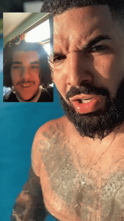 Shirtless Bearded Man On Video Call GIF