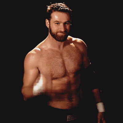 Shirtless Bearded Man With Black Belt Smack Tag GIF