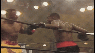 Shirtless Boxer With Red Gloves Oof Sign GIF