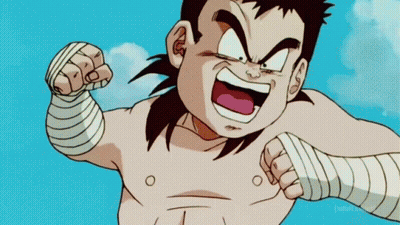 Shirtless Cartoon Character Fighting GIF