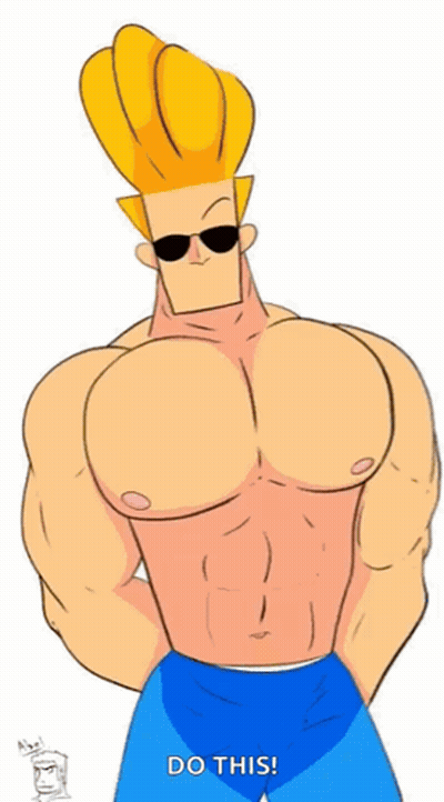 Shirtless Cartoon Character In Sunglasses With Hands In Pockets GIF