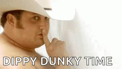Shirtless Cowboy Holding Finger To Lips GIF