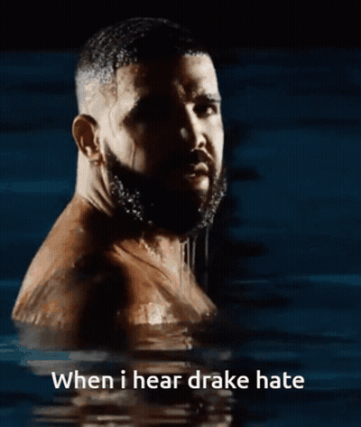 Shirtless In Water When I Hear Drake Hate GIF