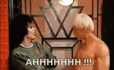 Shirtless Man And Woman Standing Together GIF