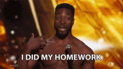 Shirtless Man At Mic Saying I Did Homework GIF