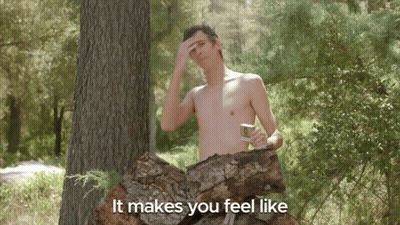 Shirtless Man By Tree It Makes You Feel Like GIF
