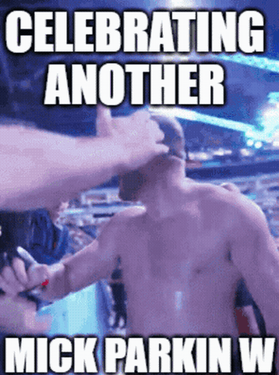 Shirtless Man Celebrating Mick Parkin GIF