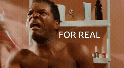 Shirtless Man Crying In Front Of Bathroom Shelf For Real GIF